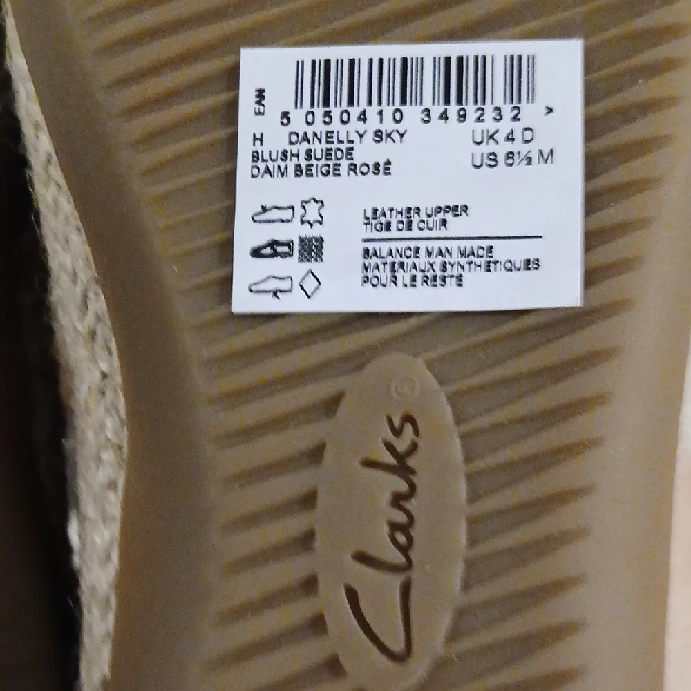 Clarks Cream Espadrilles Sleek Slip-On Shoes